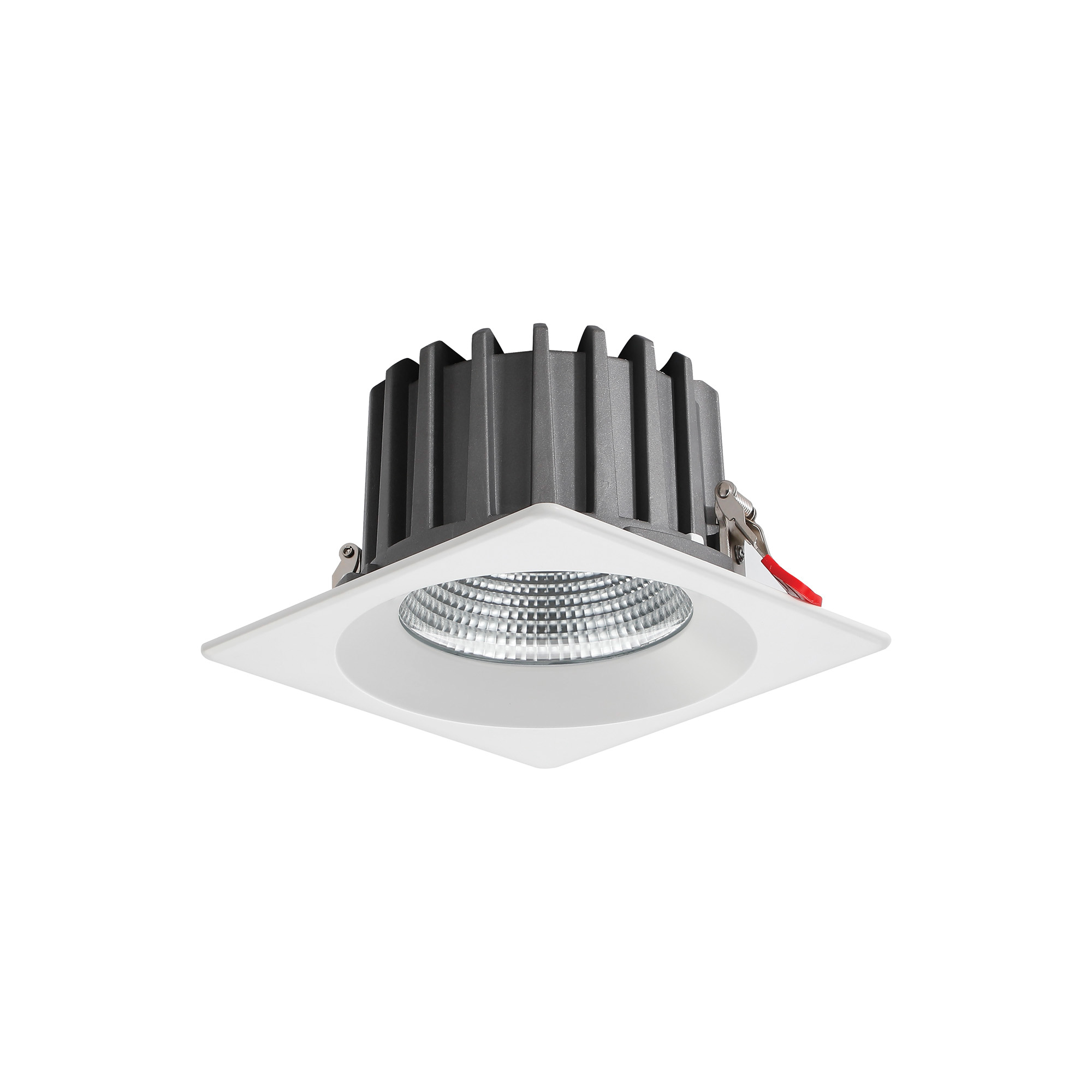 DL200073  Bionic 24, 24W, 700mA, White Deep Square Recessed Downlight, 1920lm ,Cut Out 155mm, 42° , 3000K, IP44, DRIVER INC., 5yrs Warranty.